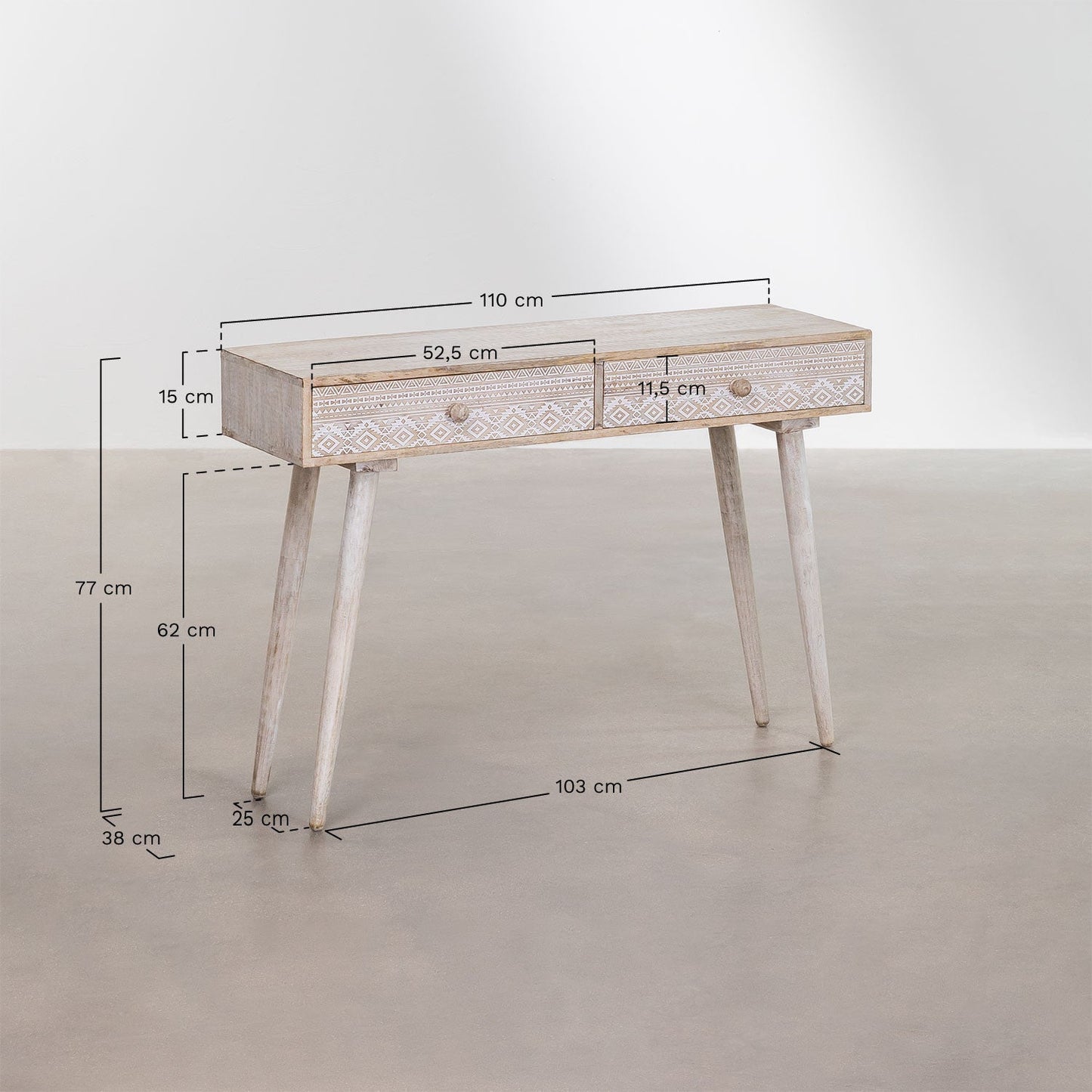 Mango Wood Console Ukurla
